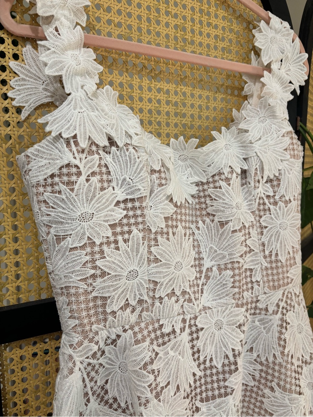 Helsi Valentina Off-the-Shoulder Floral Appliqué Midi Dress in Ivory - Picture 4 of 7